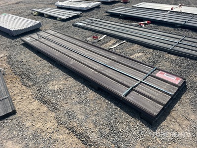 Quantity of (70) 12 ft x 3 ft Brown Corrugated Tin Roof Panels (Unused)