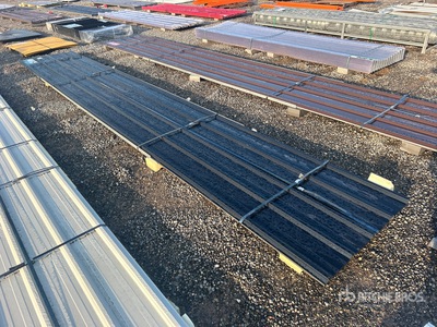 Quantity of (20) 20 ft x 3 ft Black Corrugated Tin Panels (Unused)