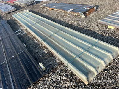 Quantity of (50) 19.69 ft x 35 in Corrugated Polycarbonate Roof Panels (Unused)