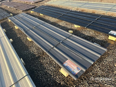 Quantity of (30) 16 ft x 3 ft Gray Corrugated Tin Panels (Unused)