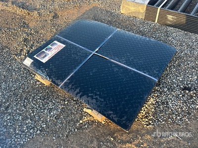 Quantity of (20) 3 ft x 4 ft Black Steel Diamond Plates (Unused)