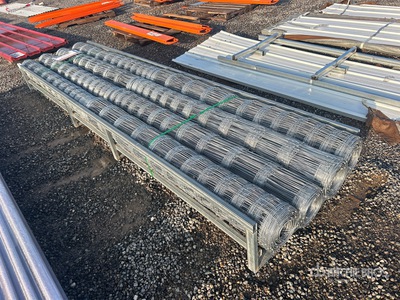 Quantity of (8) Rolls of 5.9 ft x 164 ft Galvanized Field Fence (Unused)