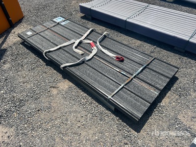 Quantity of (70) 8 ft x 3 ft Black Corrugated Tin Roof Panels (Unused)