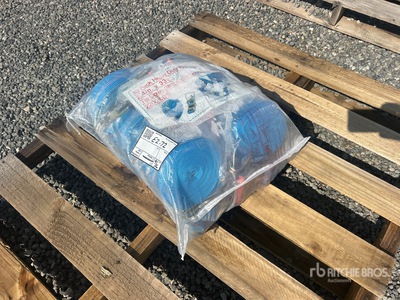Quantity of (10) 2.4 in x 33 ft Blue Heavy Duty Ratchet Straps (Unused)