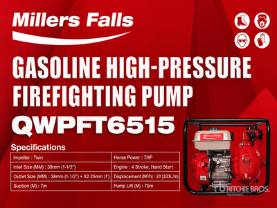 Quantity of (2) Multiquip 1.5" Firefighter Water Pump (Unused)