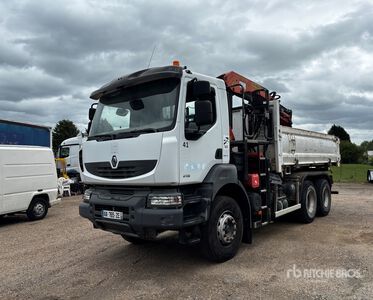 2009 Renault Kerax 410 Camion Bi Benne Avec Grue Dump Truck with Crane