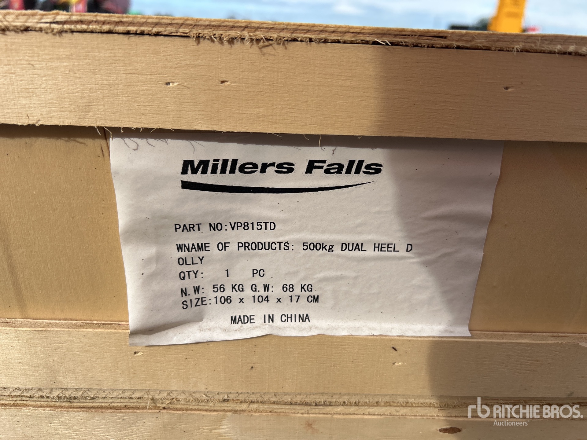Multiquip Quantity of (2) 680 kg Wheel Dolly (Unused)