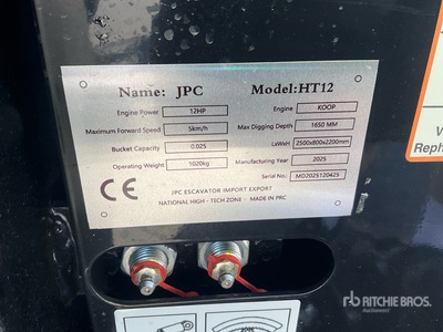 2025 JPC HT12 Minibagger (Unused)