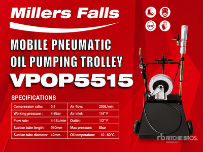Multiquip Pneumatic Oil Pump & Trolley Kit (Unused)
