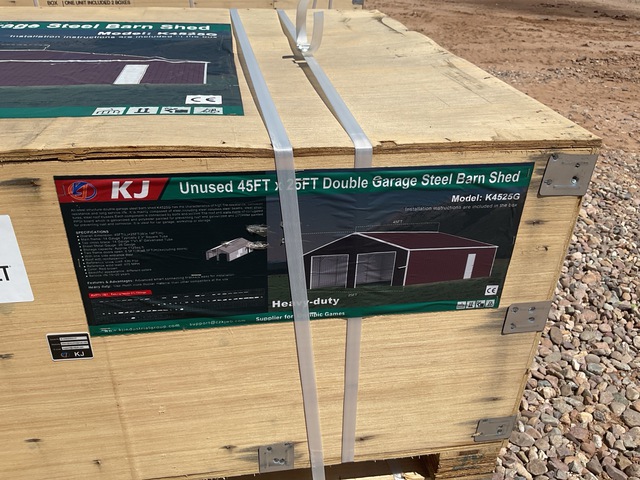 KJ K4525G Double Garage Steel Barn Shed - Unused