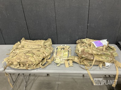 (3) Field Packs, (26) Hydration System Carriers & Assorted Items