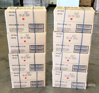 (8) Cases of Genuine U.S. G.I. Military MRE'S (Meals ready to Eat) 5/26