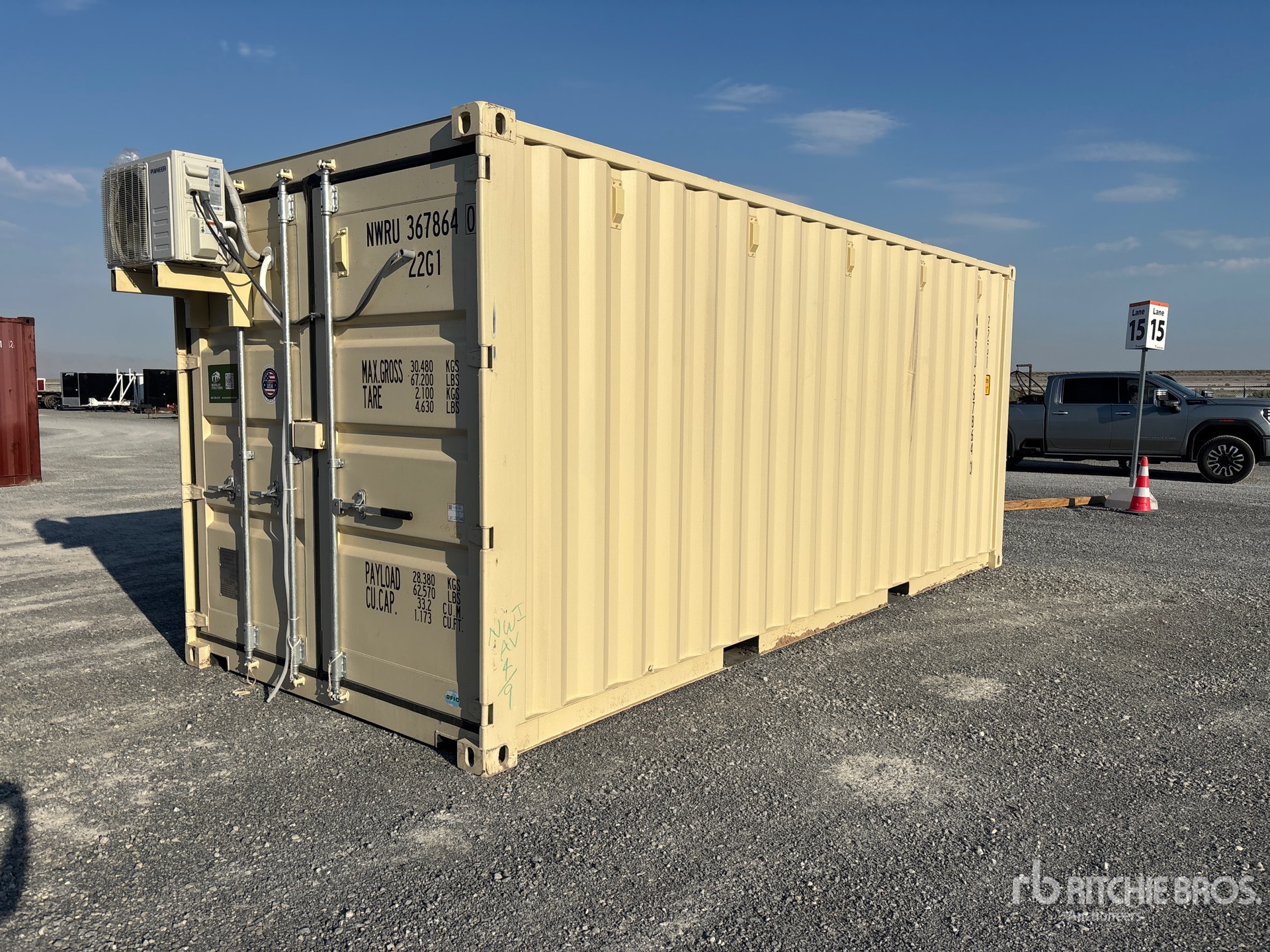 2026 20 ft x 8 ft Skid-Mounted Storage Container Mobile Office (Unused)