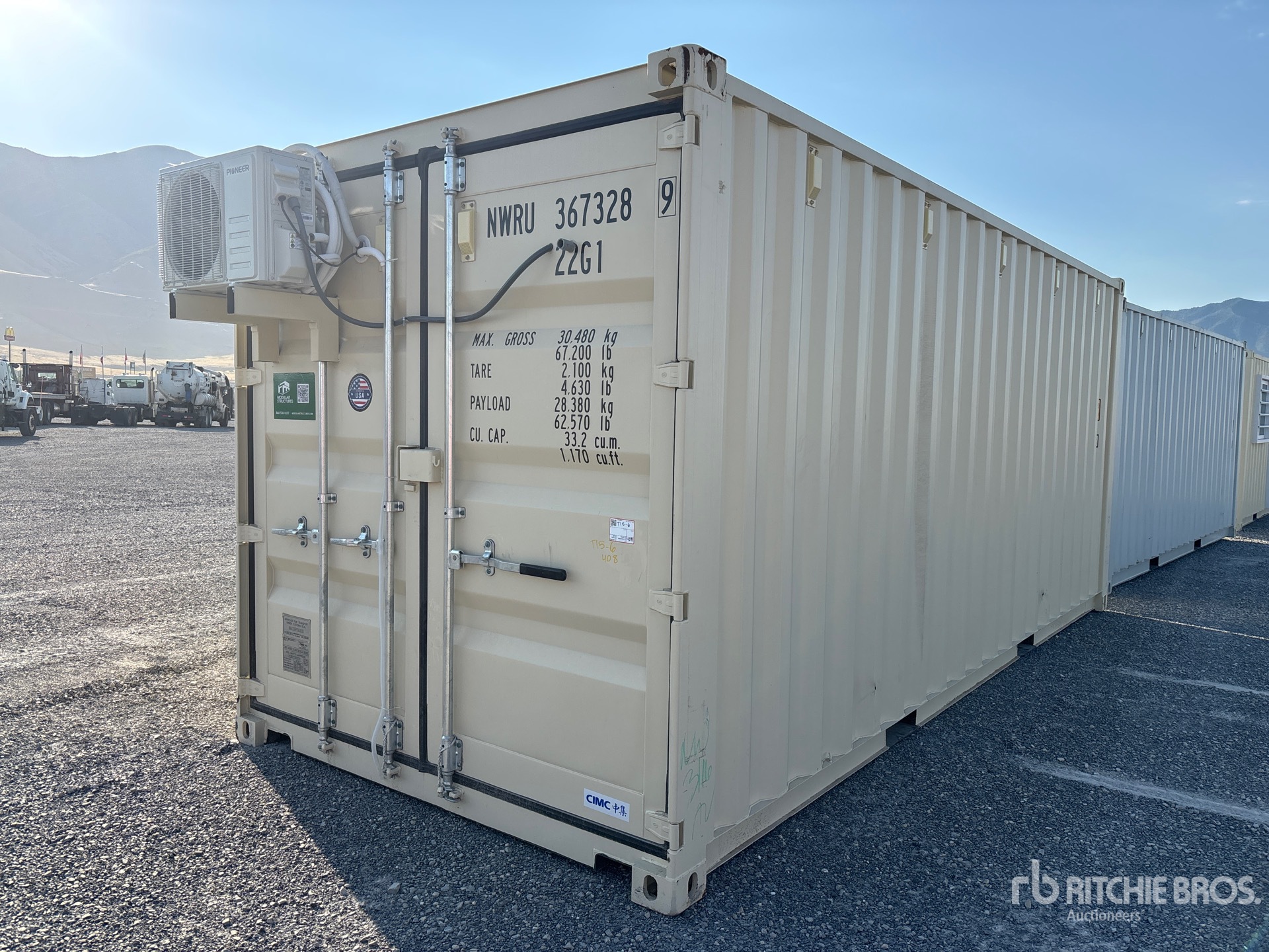 2026 20 ft x 8 ft Skid-Mounted Storage Container Mobile Office (Unused)