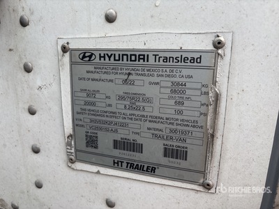 2023 Hyundai VC2530152-AJS 53 ft T/A Remorque fourgon