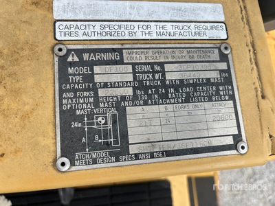 2008 Cat DP100 20600 lb Cushion Tire Montacargas