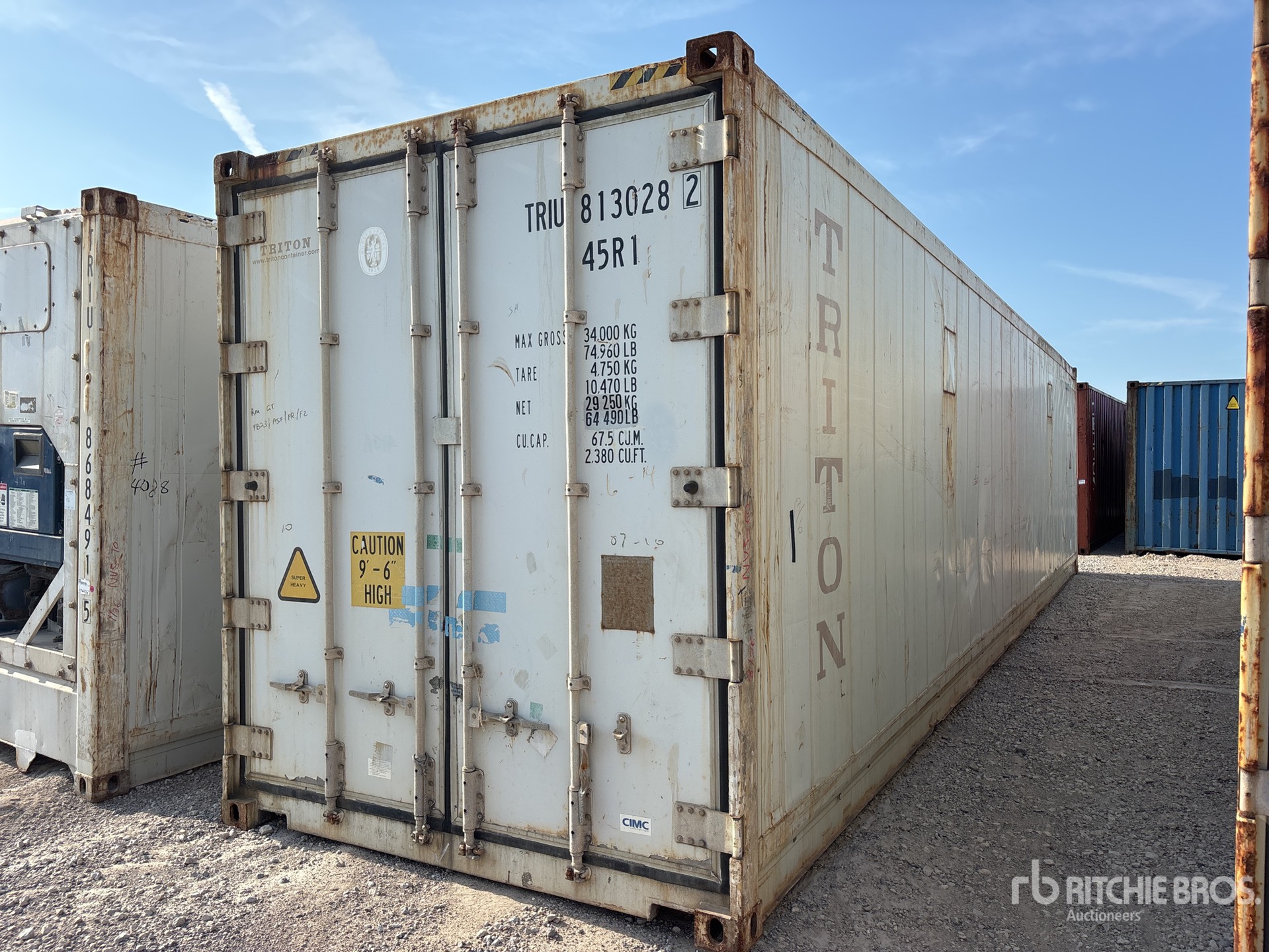 40 ft High Cube Refrigerated Storage Container (Inoperable)