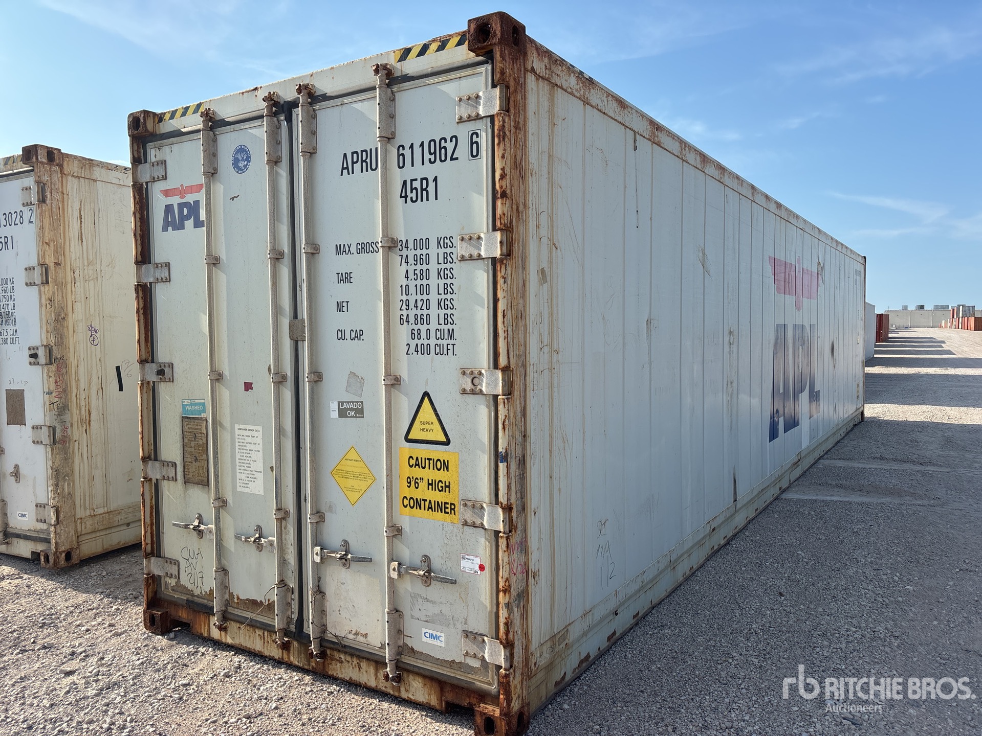 40 ft High Cube Refrigerated Storage Container (Inoperable)