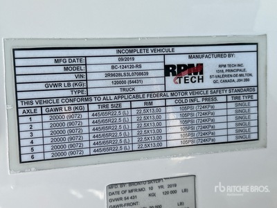 288 ft on 2019 Bronto Skylift S90HLA-X 12x4 Camion Nacelle