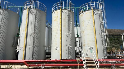 Tank Farm w/Pump Skid, Loading Bays, 60,000 Litre Tanks & Valves (Export Only)