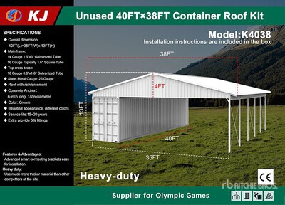2026 KJ K4038 38 ft x 40 ft Container Schuilplaats (Unused)