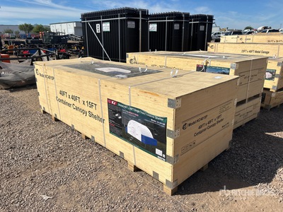 2026 KJ KC4015P 40 ft x 40 ft Single Truss Container Shelter (Unused)