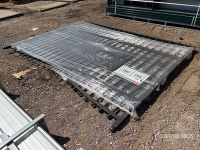 2026 KJ K0720-1 20 ft x 7 ft Wrought Iron Bi-Parting Oprit Poort
