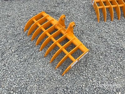2026 GIYI 38 in 38 in Excavator Rake - Fits CAT 303 (Unused)