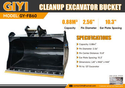 2026 GIYI GY-FB60 0.88 m3 Cleanup - Fits 12 ton (Unused)