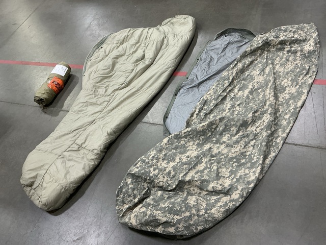 (10) Modular Sleeping Bags, (27) Bivy Covers, (6) Tent/Shelters & Assorted Items (10) Modular Sleeping Bags, (27) Bivy Covers, (6) Tent/Shelters & Assorted Items