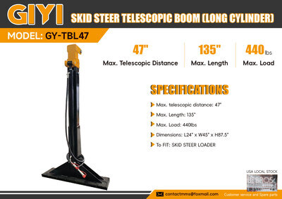 2026 GIYI GY-TBL47 135 in Skid Steer Telescopic Boom (Long Cylinder) (Unused)