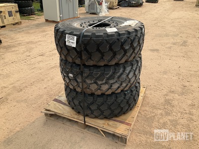 (3) Michelin 365/80R20 Tires w/Wheels