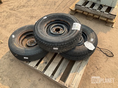 (3) ST205/75R14 Tires w/Wheels