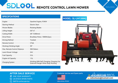 2026 SDLOOL SL-LM1200Q Remote Control Lawn Mower (Unused)