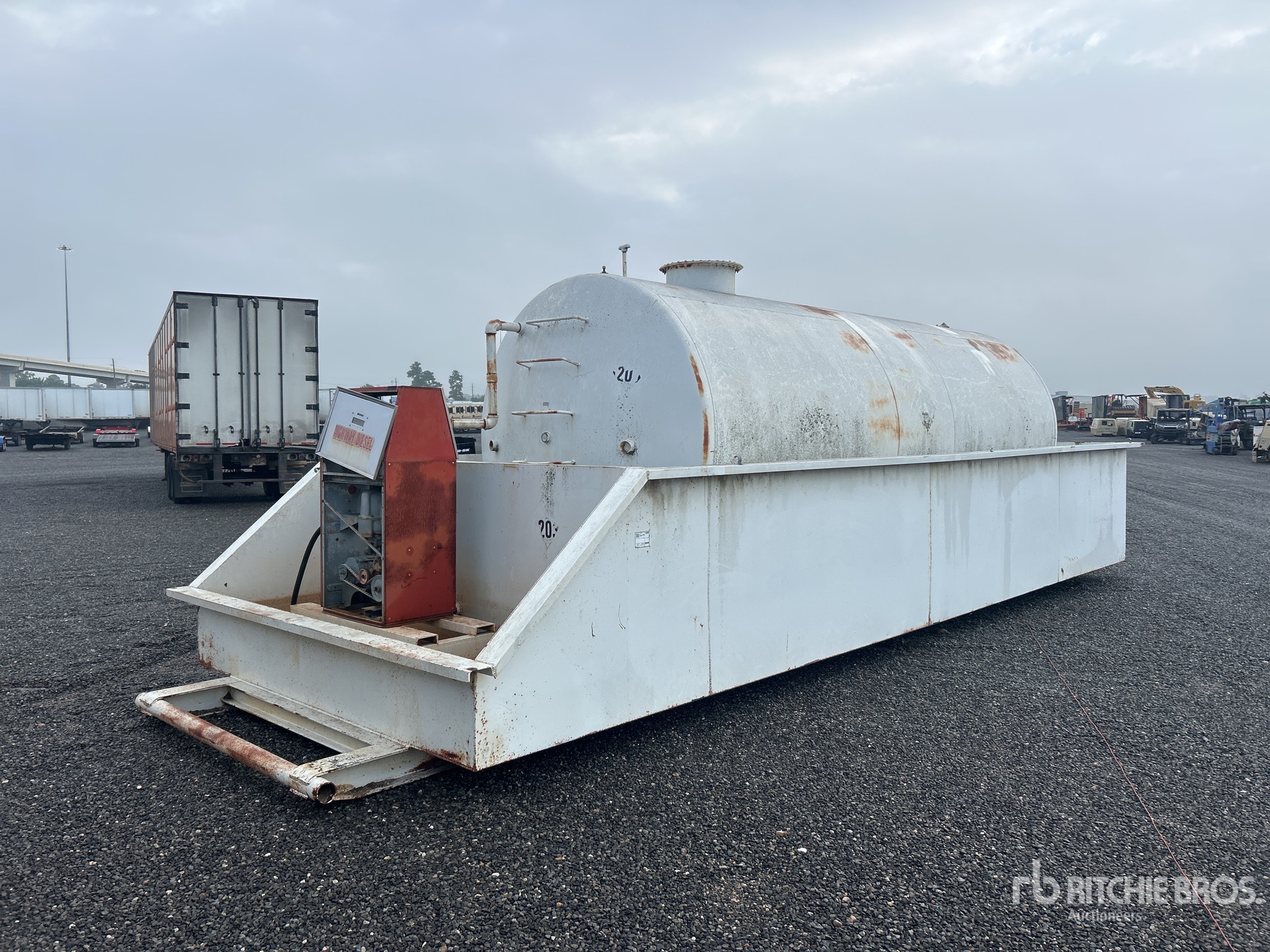 5000 Gallon Skid Mounted Steel Diesel Fuel Tank