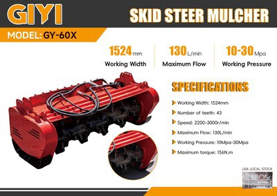2026 GIYI GY-60 60 in Trituradoras para minicargadora (Unused)