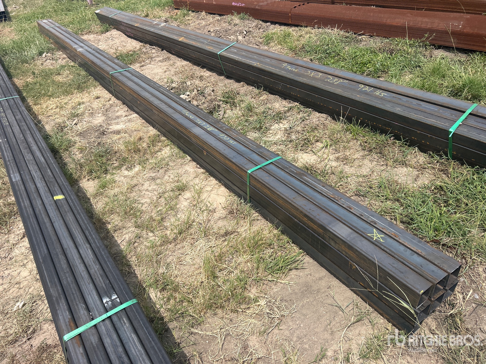 Quantity of (9) 2025 Kit Containers 3 in Square Tubing (Unused)