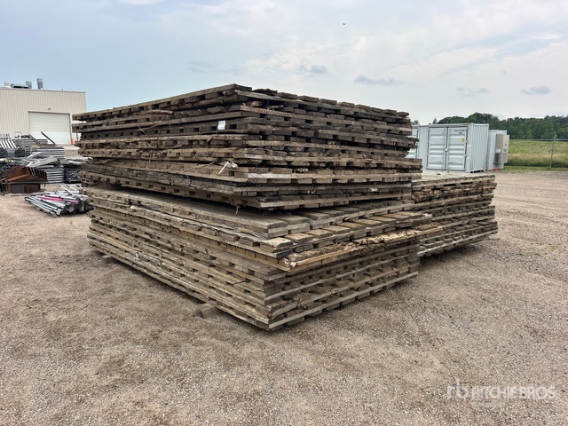 Quantity of (25) 8 ft x 14 ft Wood Crane Mats