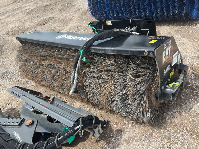 2024 Cat BA121 84 in Hydraulic Polypropylene/Wire Angle Broom - Fits Skid Steer