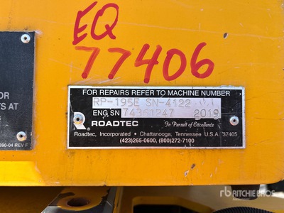 2018 Roadtec RP195E Track Asphalteuse