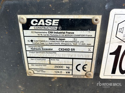 2018 Case CX245D Escavatore cingolato