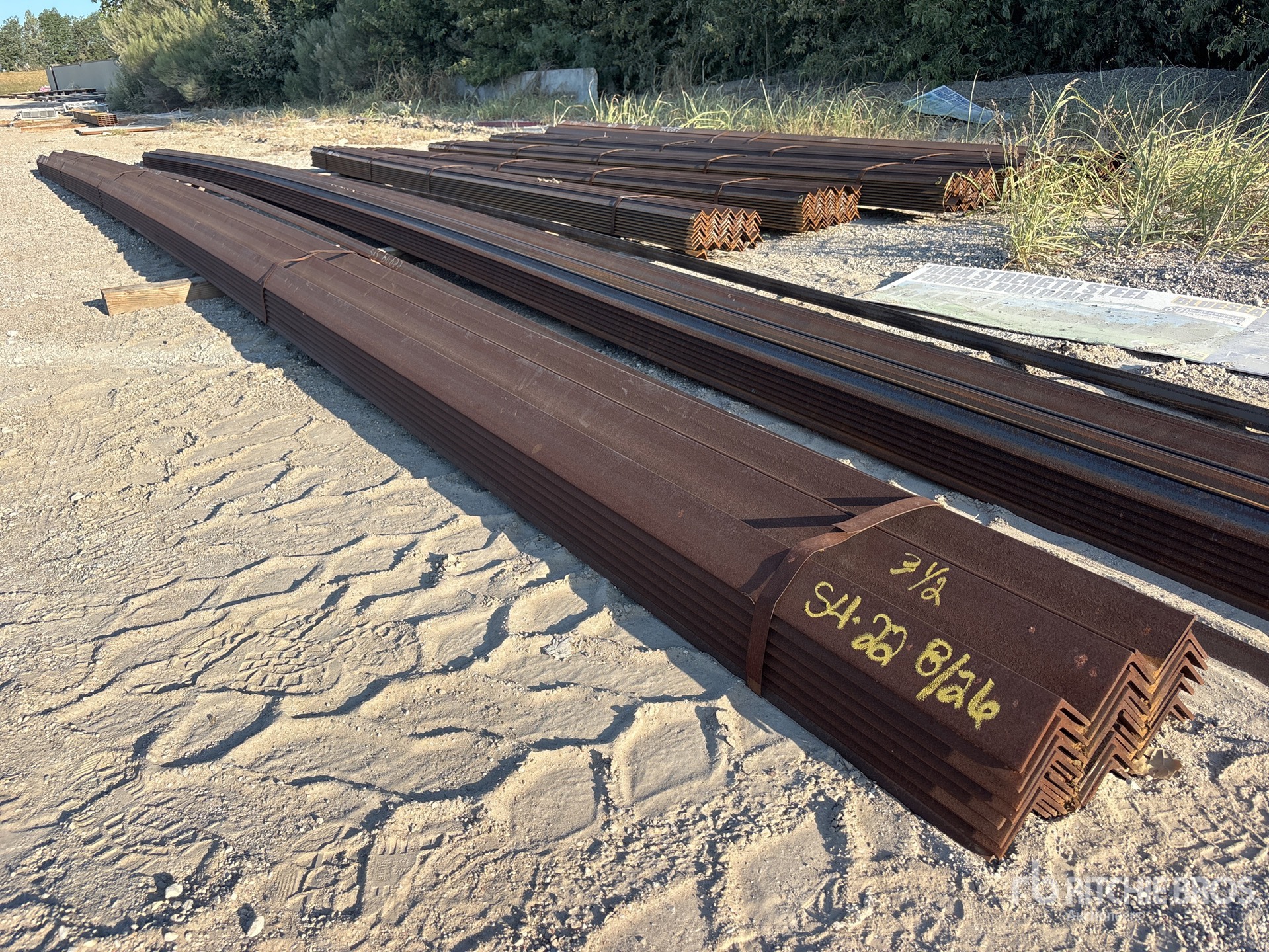 Quantity of (1) Bundle of 3 1/2 in x 3 1/2 in x 40 ft Angle Iron