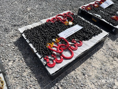Quantity of (2) 2026 Mackman QW9.4T Qty of 4 legs G80 Chain Sling Set Élingue (Unused)