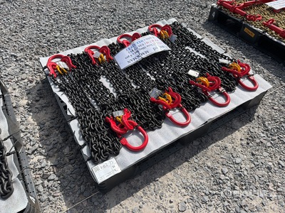 Quantity of (8) 2026 Mackman DW3.15T Qty of 2 legs G80 Chain Sling Set Élingue (Unused)