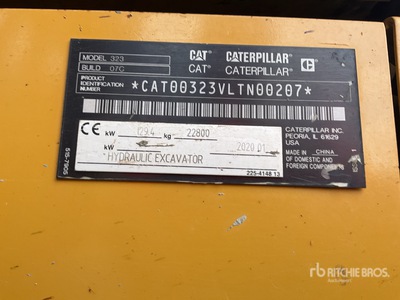 2020 Cat 323 Tracked Excavator