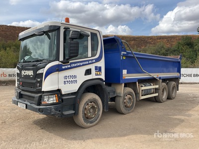 2021 Scania P410 XT 8x4 Twin-Steer Extended Cab Tipper Camion à benne basculante Quad/A