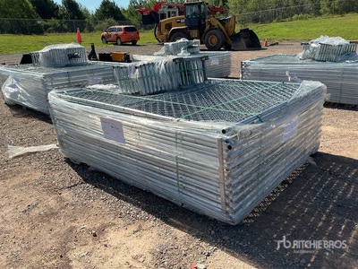Quantity of (20) 7 ft 5 in x 6 ft Chain Link Temporary Clôture de site (Unused)