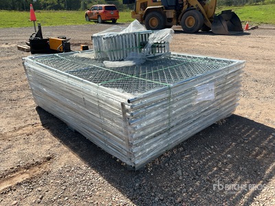 Quantity of (20) 7 ft 5 in x 6 ft Chain Link Temporary Clôture de site (Unused)