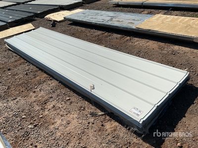 Quantity of (100) 12 ft x 3 ft White Metal Roof Panels (Unused)