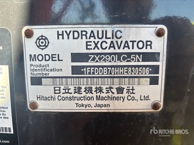2017 Hitachi ZX290LC-5N Tracked Excavator